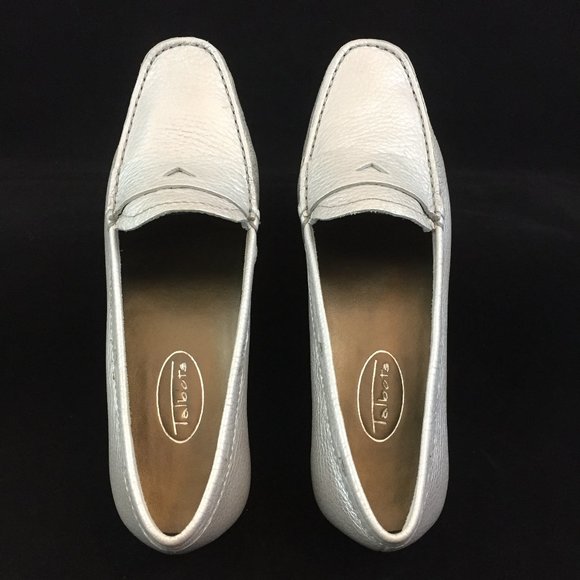 Talbots Brazilian Leather Penny Loafer in Silver- NEW - Picture 12 of 16